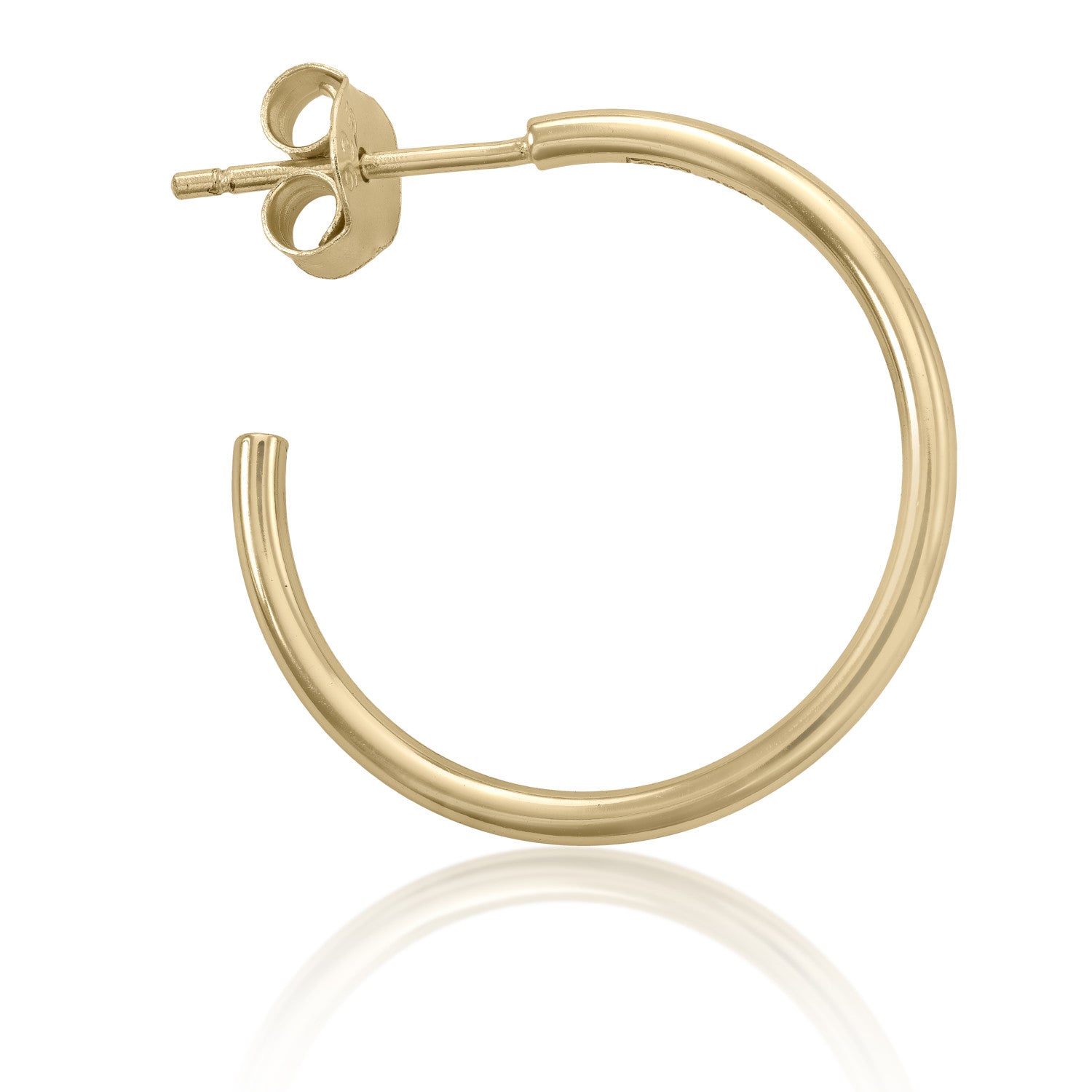 Piercing de plata bañada en oro diseño aro-LINEARGENT