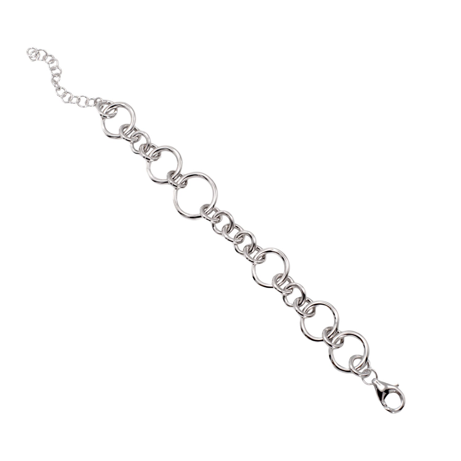 Pulsera eslabones plata diseño dinámico y moderno-LINEARGENT