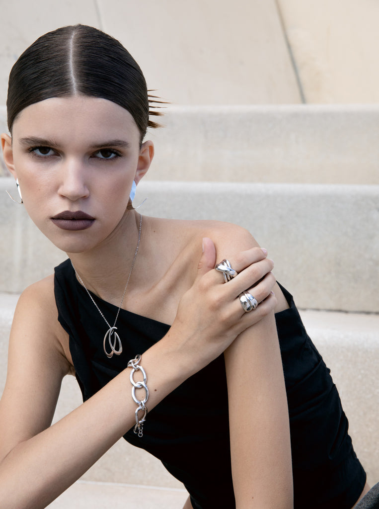 bracelet maillons argent design robuste et LINEARGENT