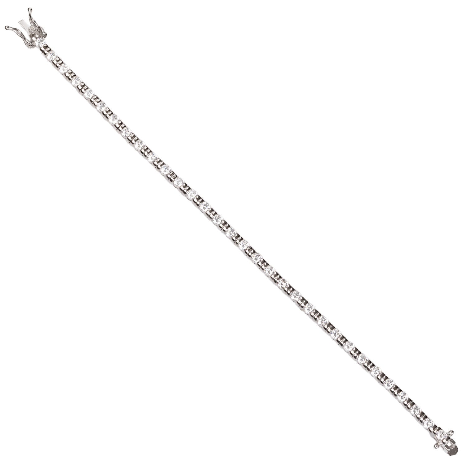 Pulsera riviere de plata con circonitas engastadas-LINEARGENT