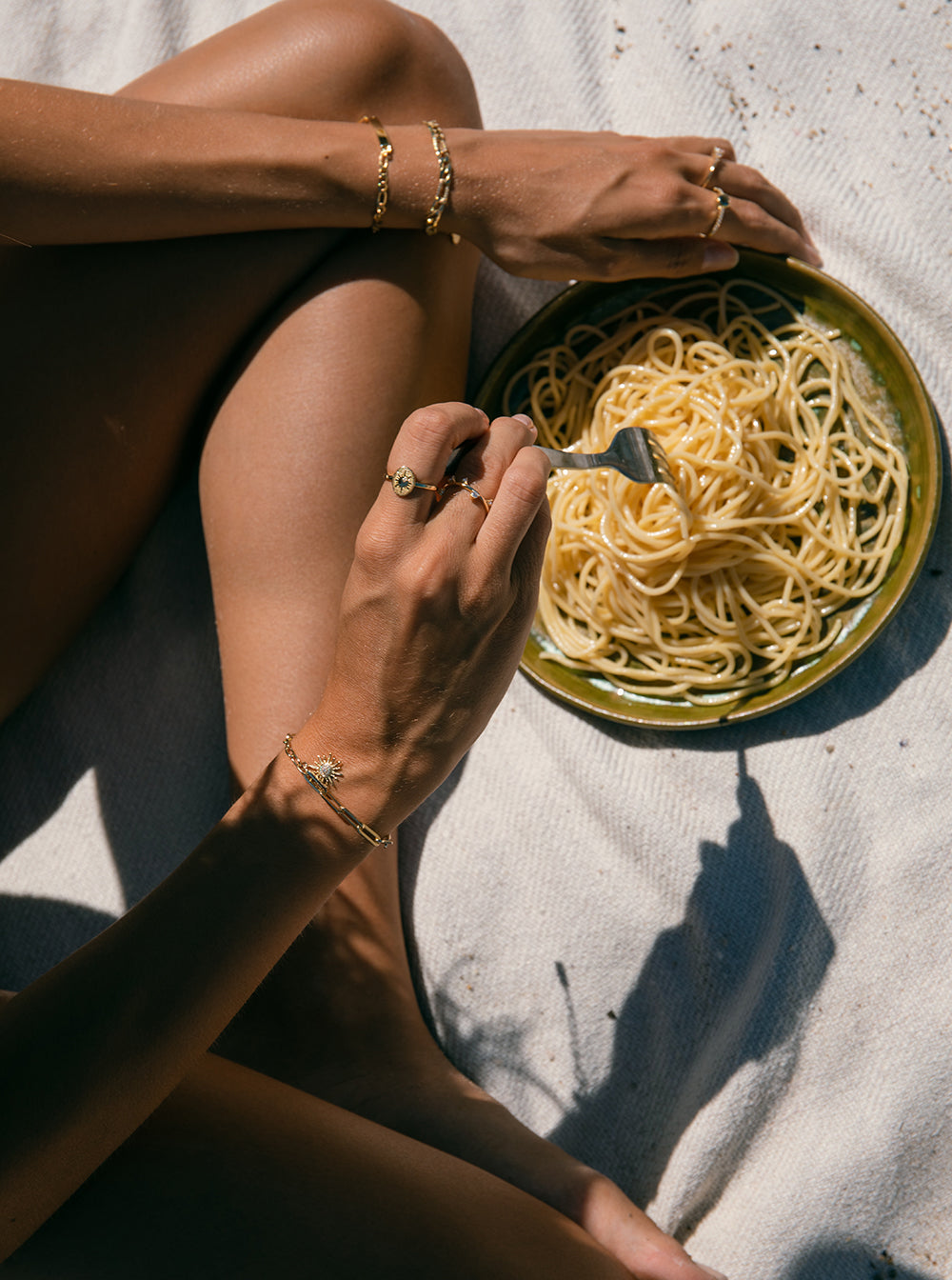 Pulseras con colgantes motivo de sol con eslabones-LINEARGENT