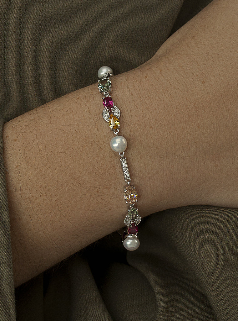 bracelets avec pierres multicoloreseleganteLINEARGENT