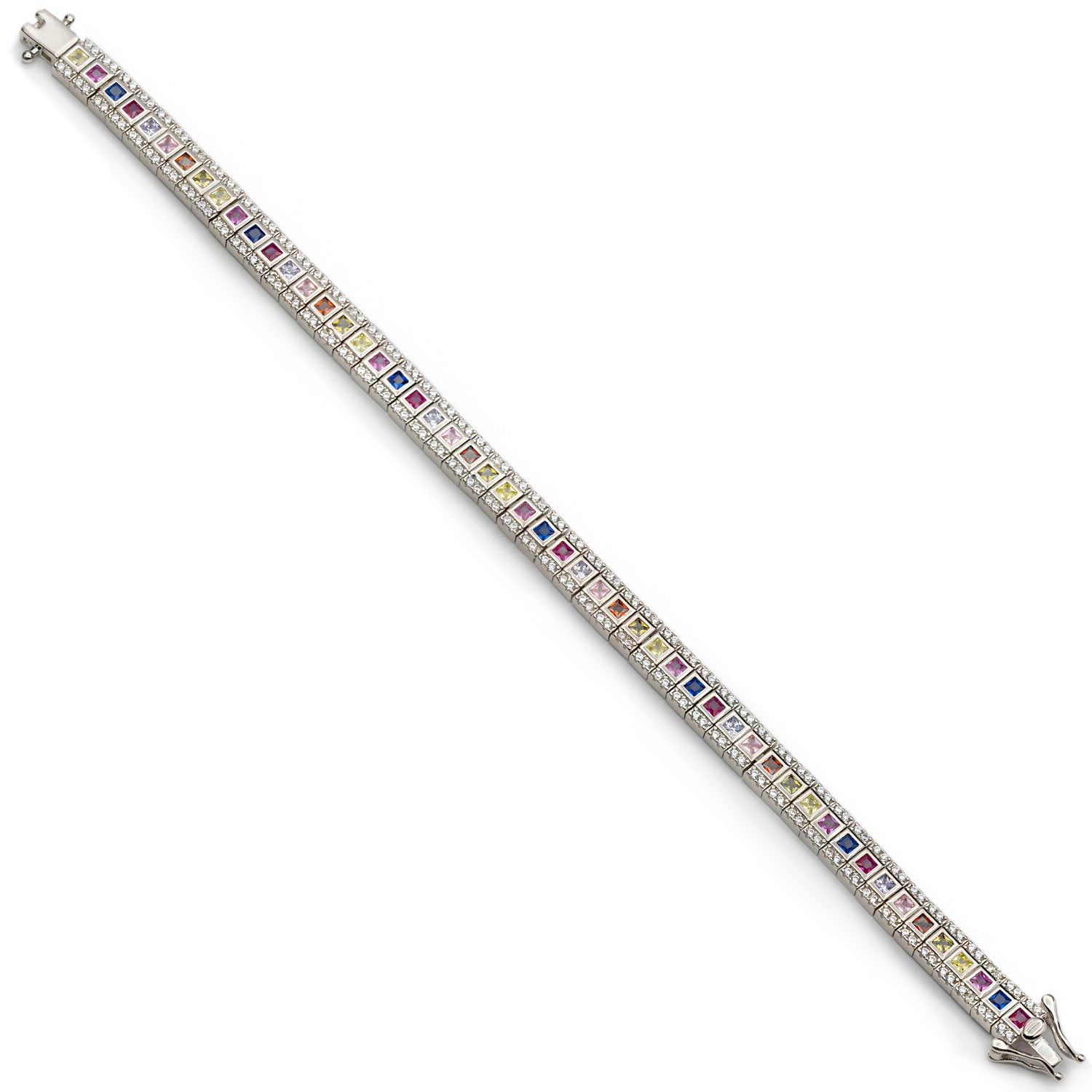 bracelets avec pierres et pierres  multicolore et zircons-LINEARGENT