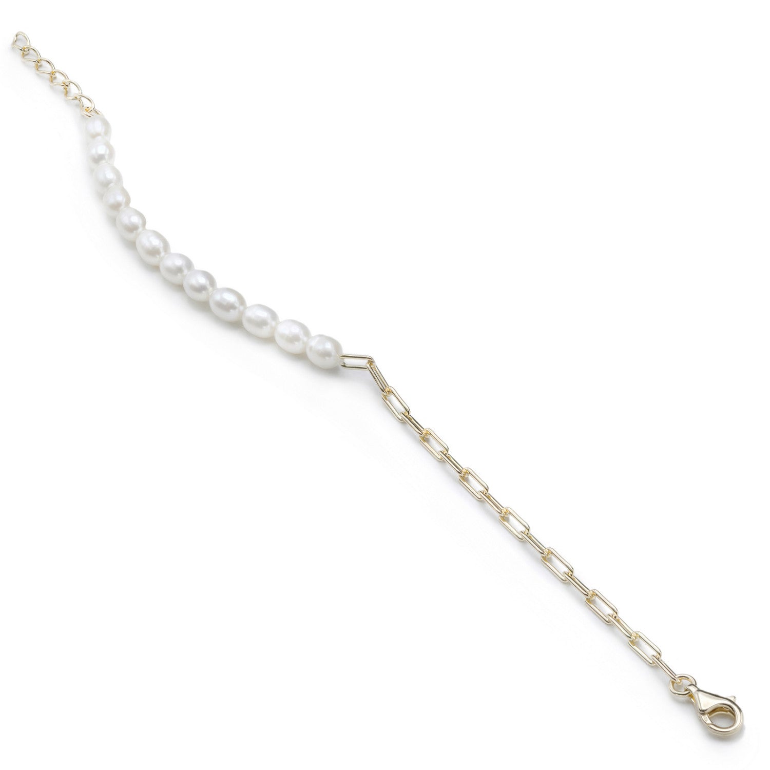 Pulseras de perlas diseño de cadena paper clip-LINEARGENT