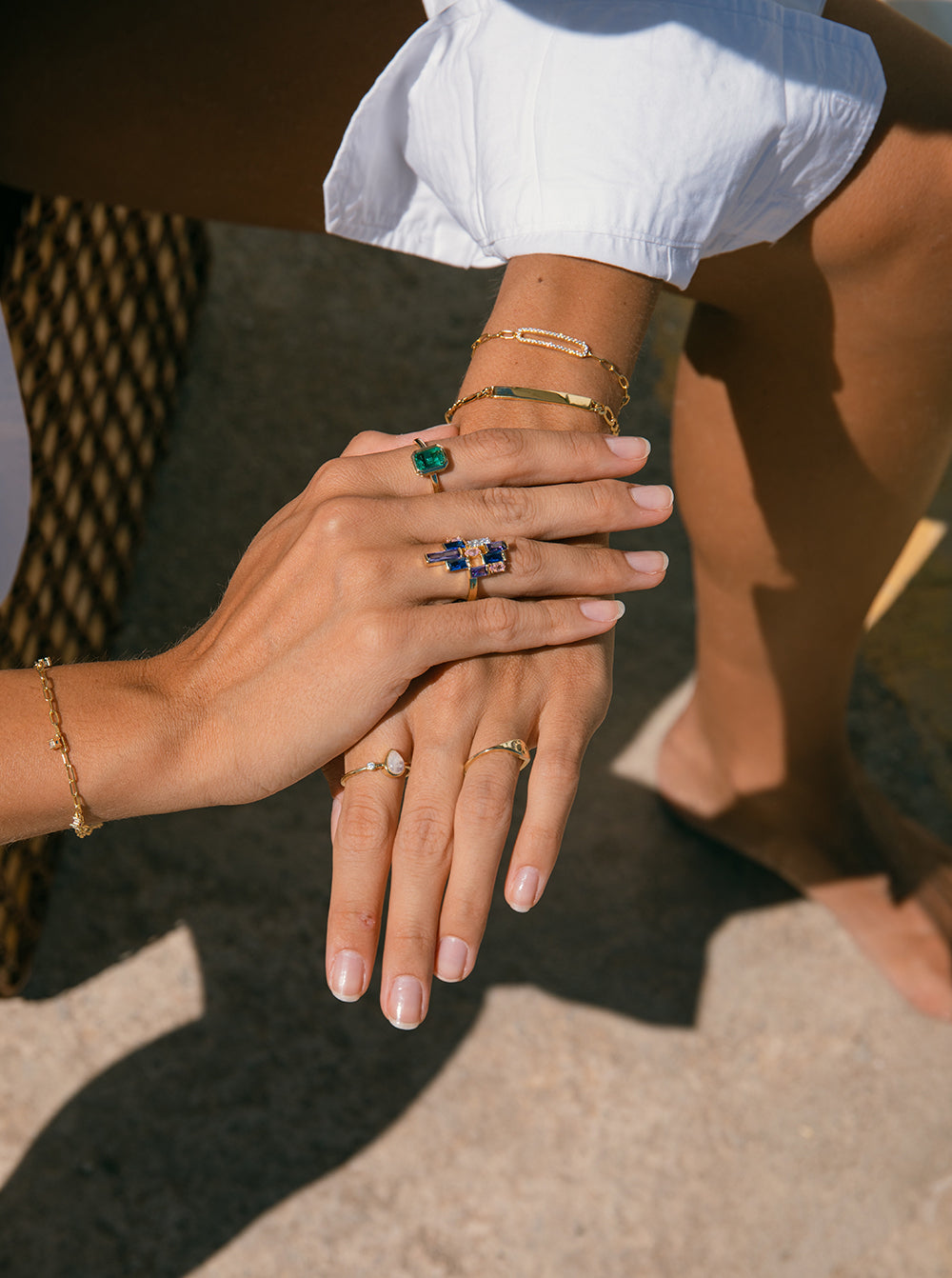 bracelets fine silver with zirconias pendants style chain gold plated