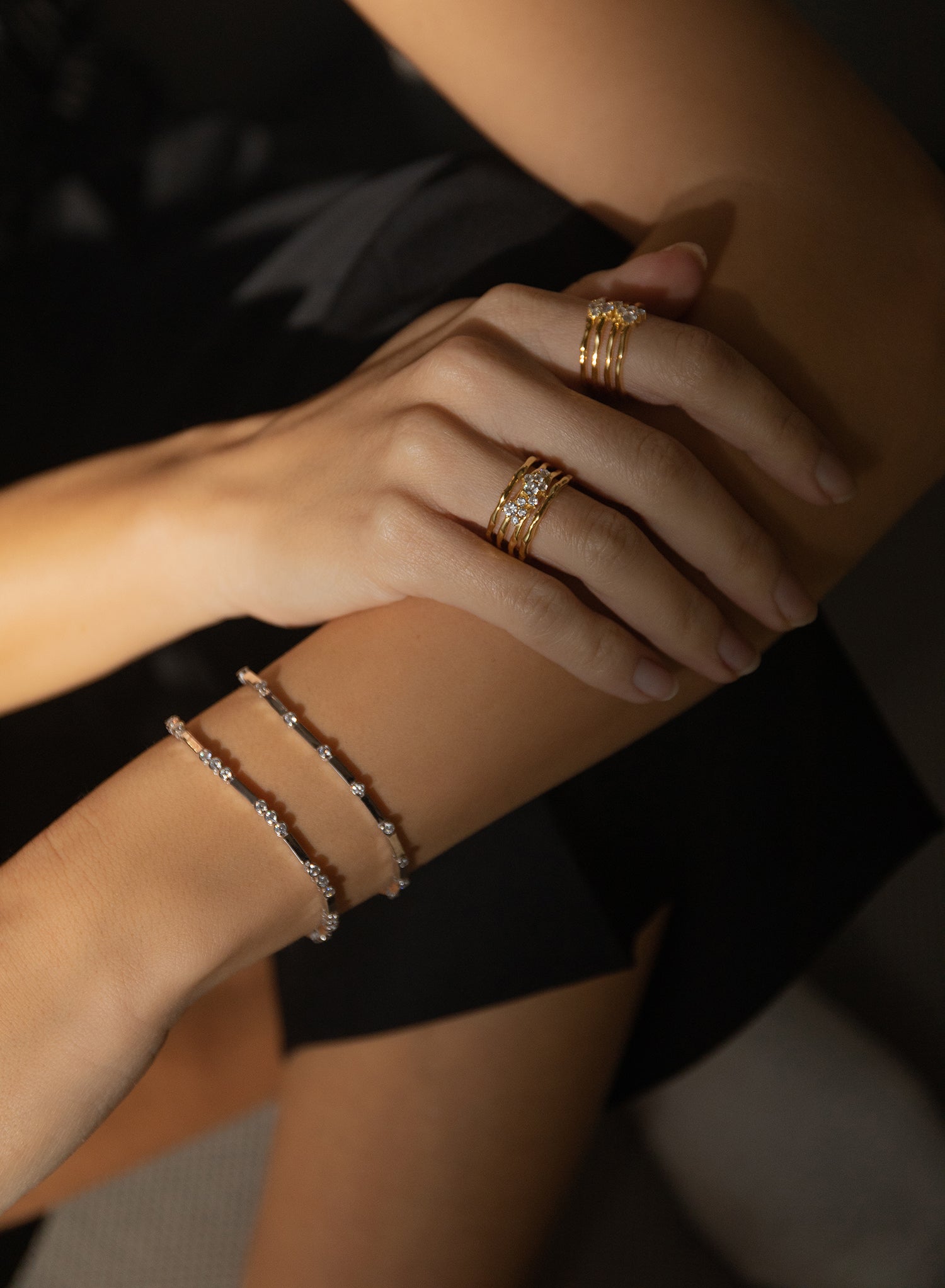 bracelets fine silver design multiple zirconias