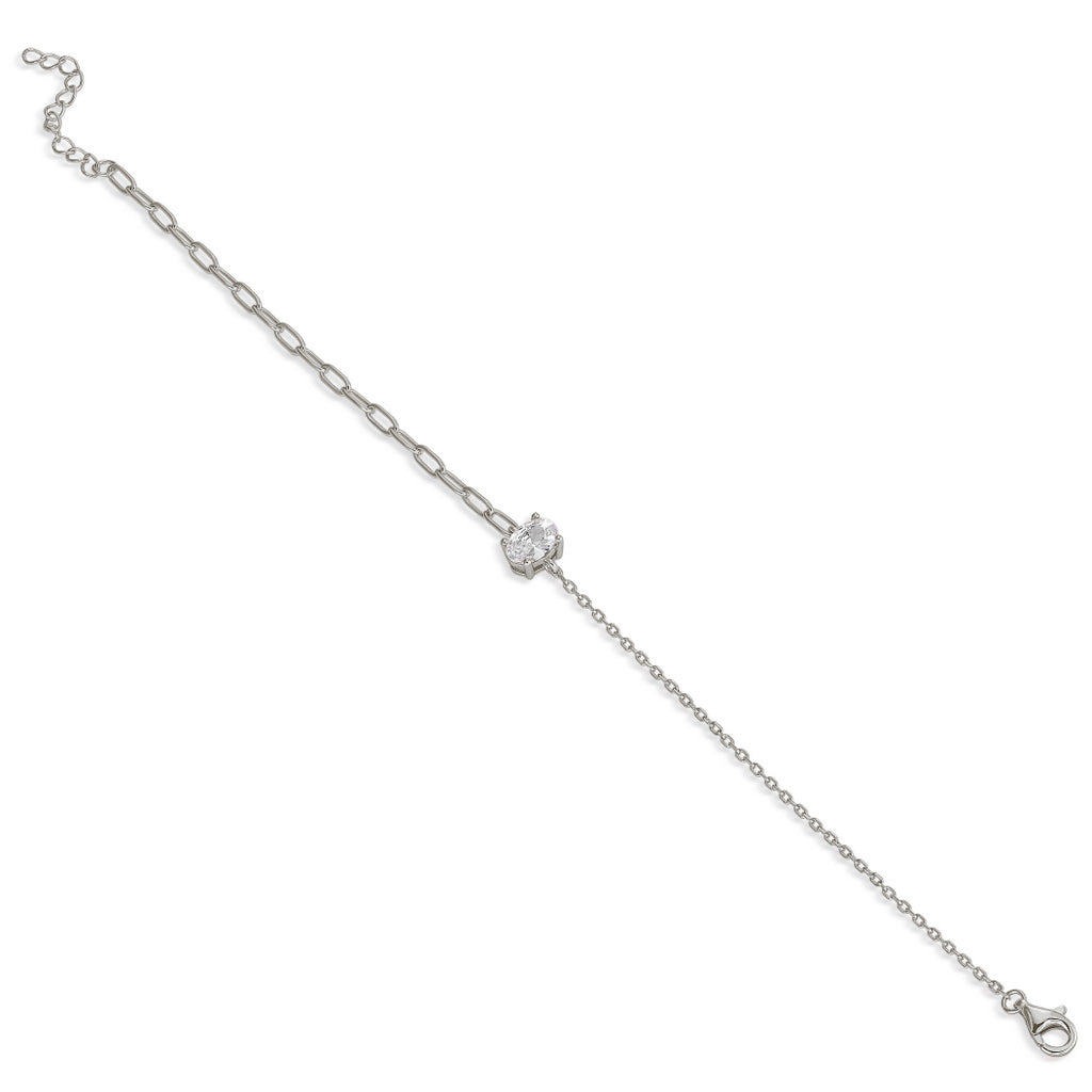 Pulseras finas de plata diseño oval-LINEARGENT