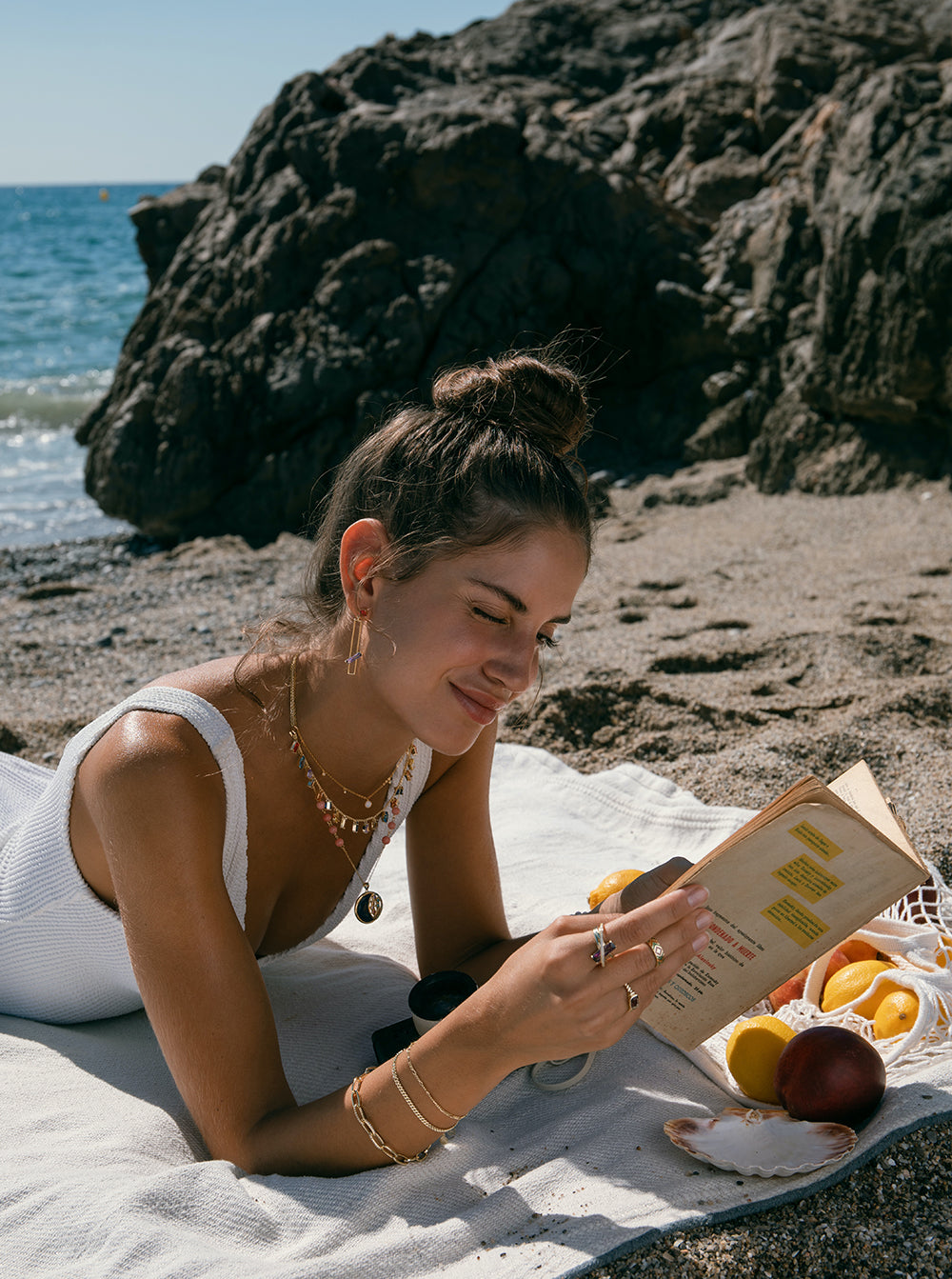 Pulseras finas de plata dorada diseño cadena