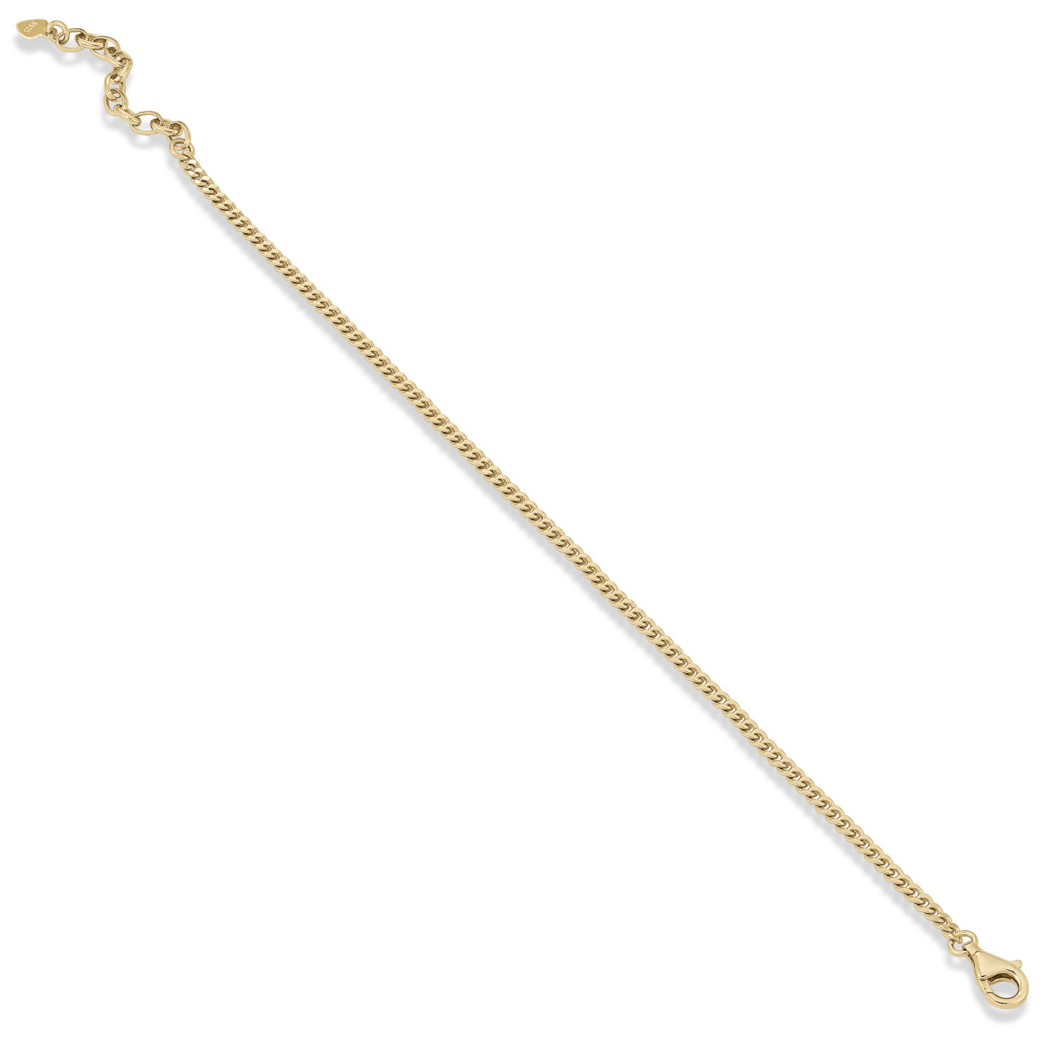 Pulseras finas de plata dorada diseño cadena-LINEARGENT