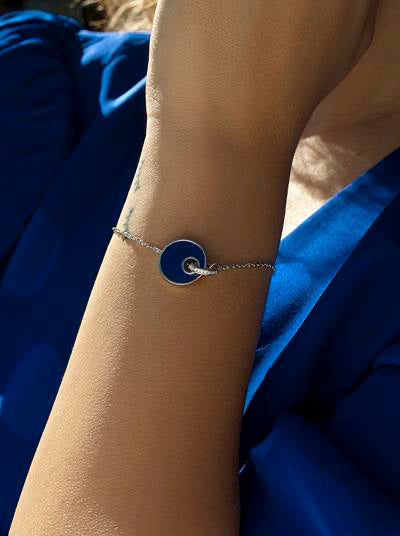 bracelets fines en lapis-lazuli et zircon