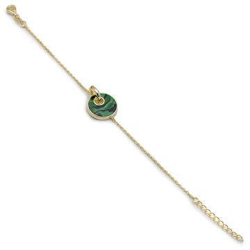 Pulseras finas formadas por malachite y circonitas
