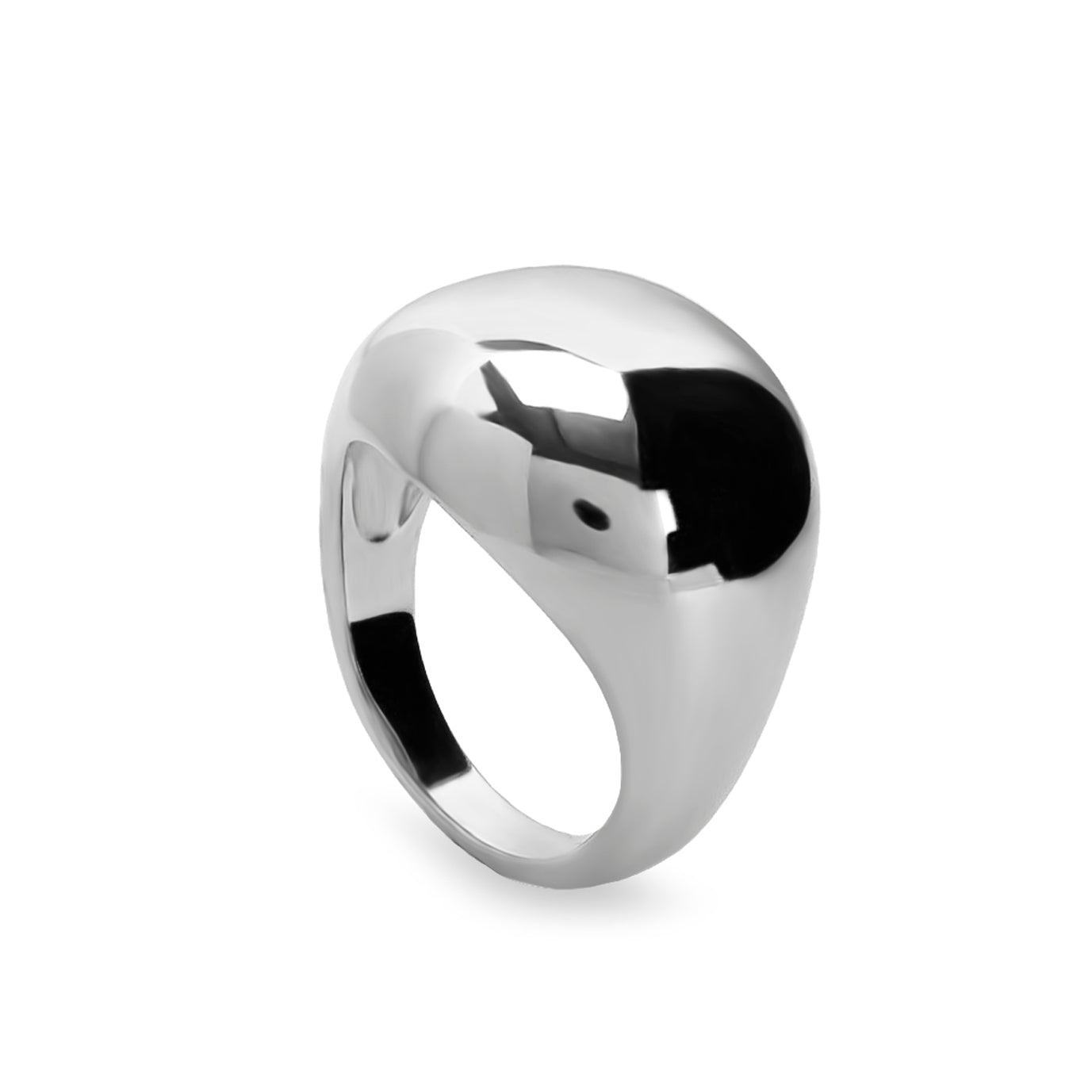 ring large silver design organic