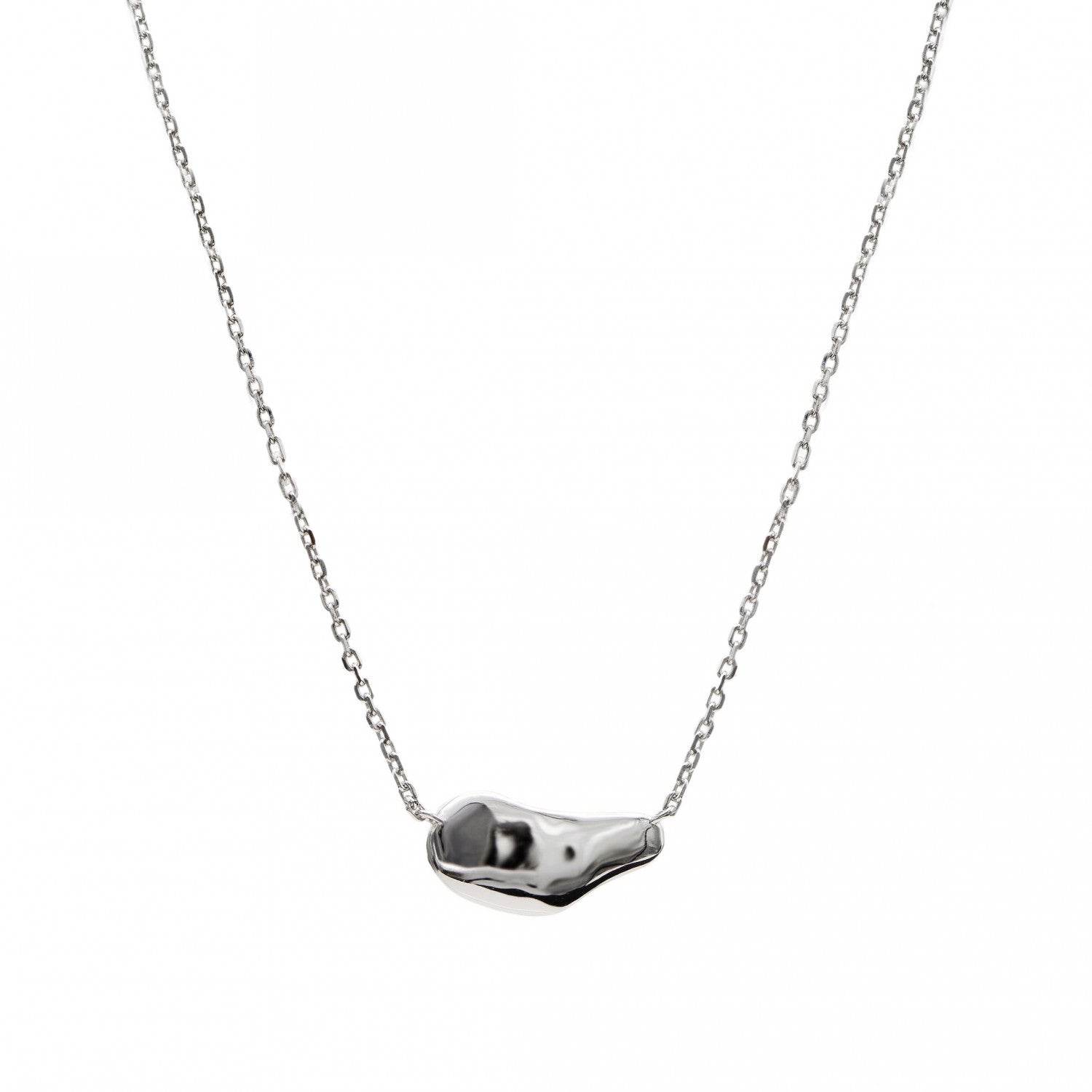 Necklace - Necklaces - Necklaces silver original horizontal liquid design
