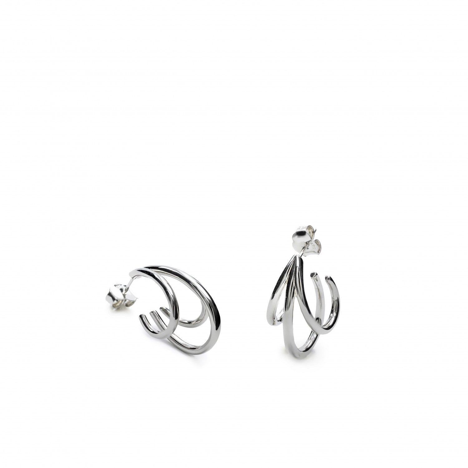 Original earrings triple hoop earrings semi-open hoop design