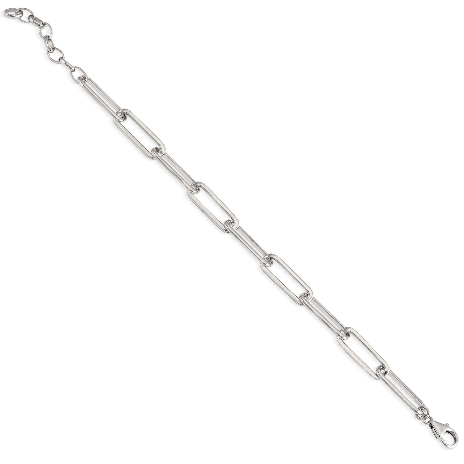 Bracelet - Bracelets silver link bracelets paper clip design