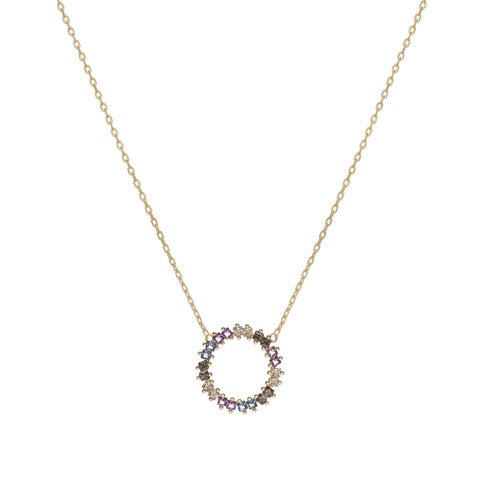 Collar · Collares con piedras de colores talla princesa diseño circular