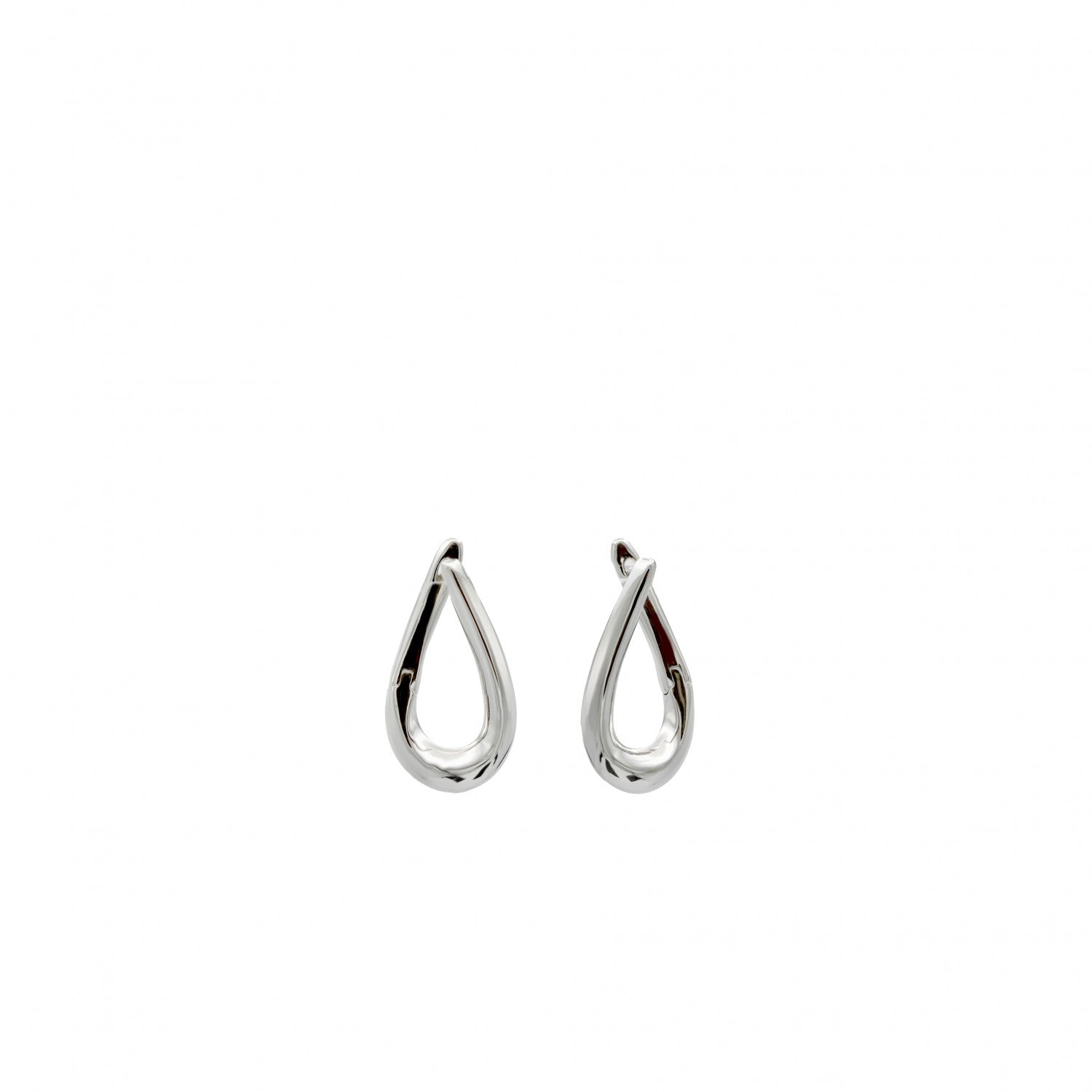 Earrings - Original earrings in plain silver oval design