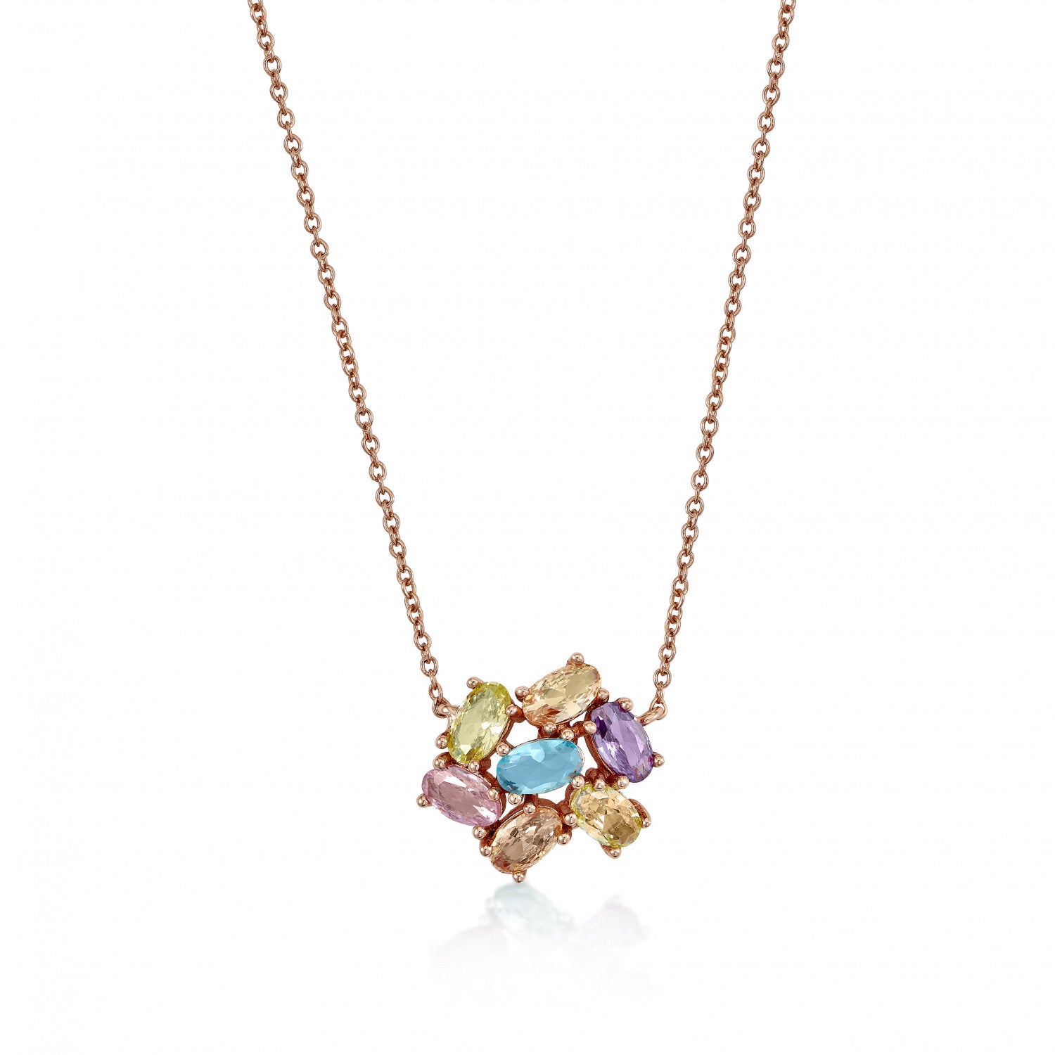 Collar · Collares con piedras diseño de gemas multicolores