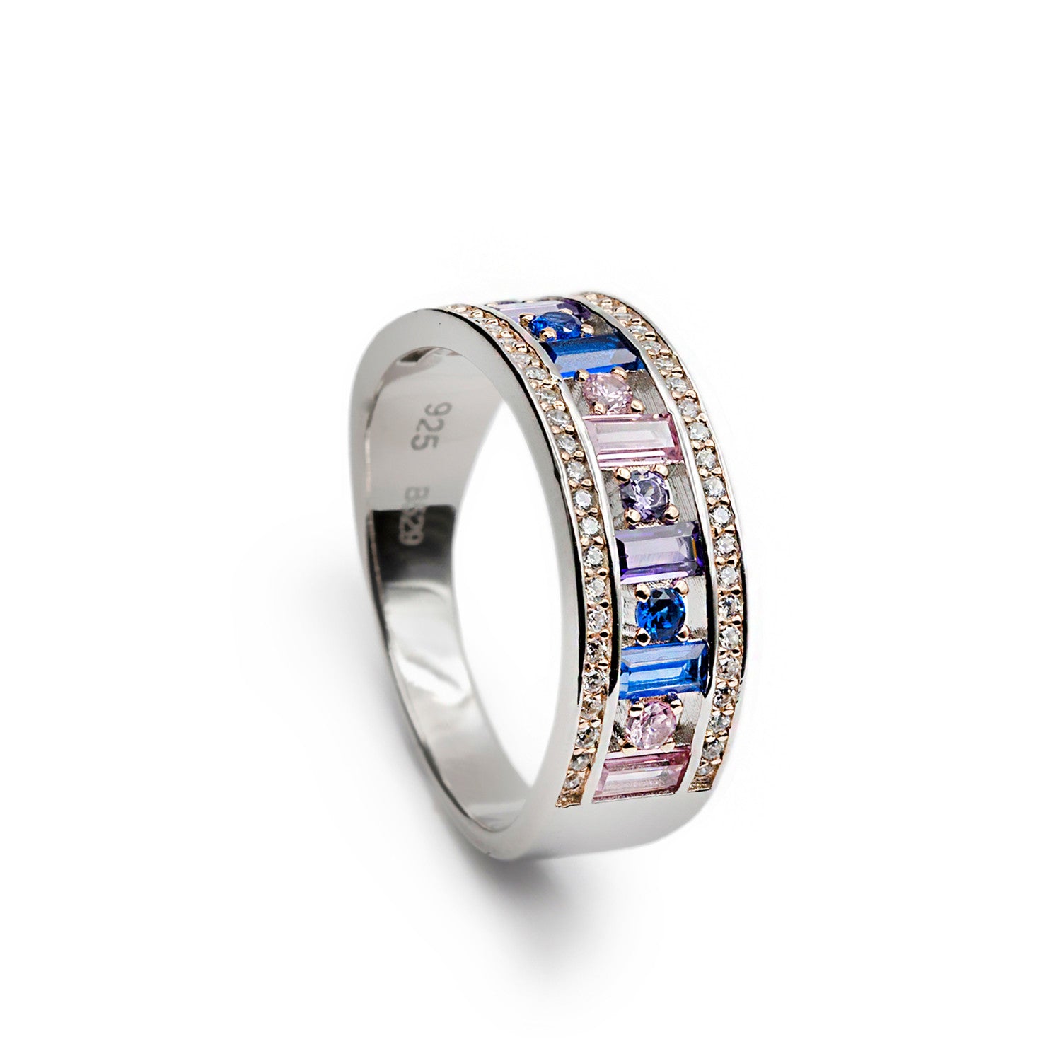 Rings with stones mutlicolor gemstones lane design