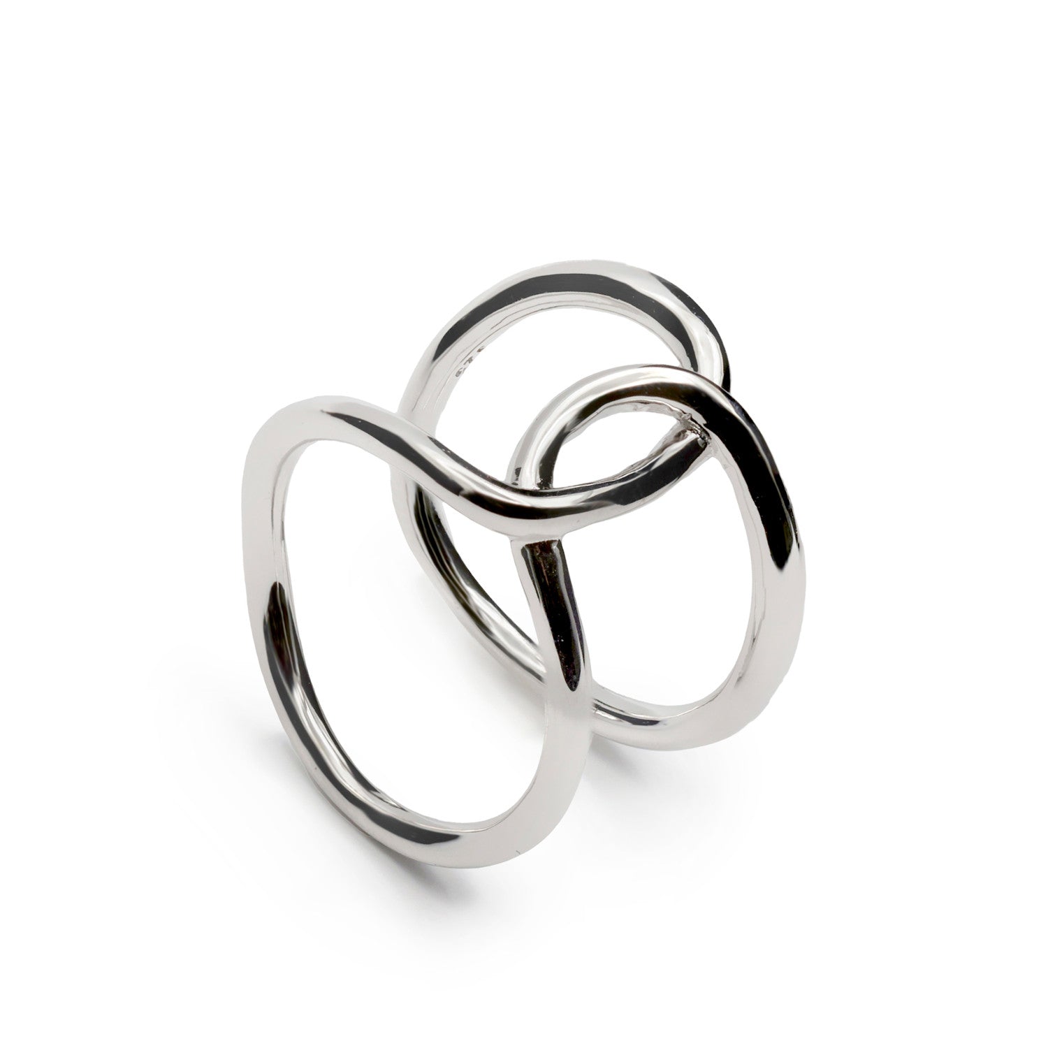 Anillo de plata ancho diseño original-LINEARGENT