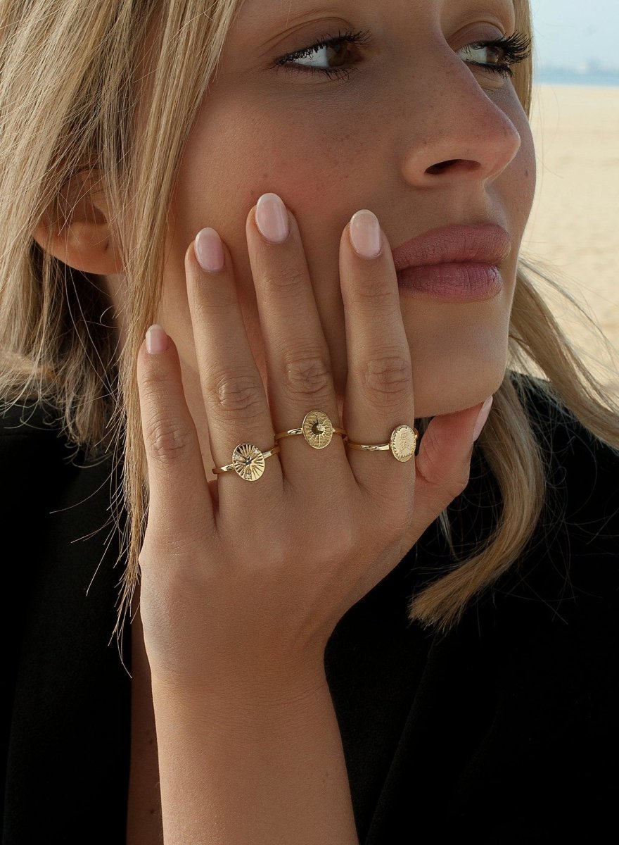 bague timbre de argent design détails en de  et zircon