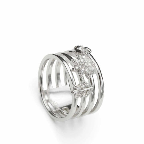 Anillos anchos de plata diseño naturaleza-LINEARGENT