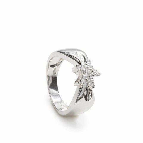 Anneaux zircons design de centralbrillante LINEARGENT