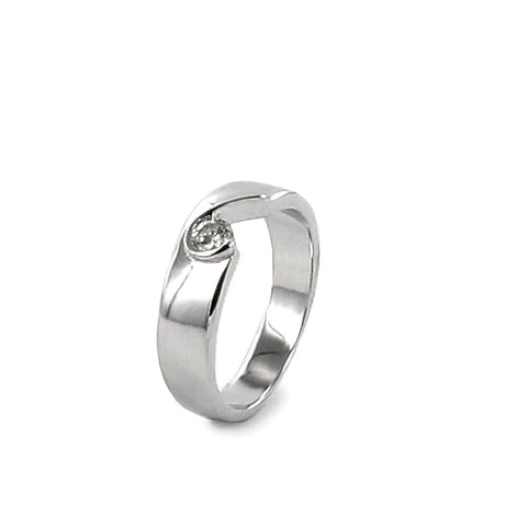 Anillos circonitas diseño de lágrima estilo grueso-LINEARGENT