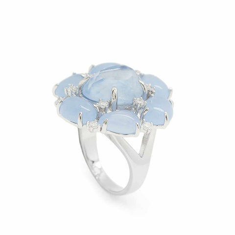 Bagues avec pierres design fleur de LINEARGENT