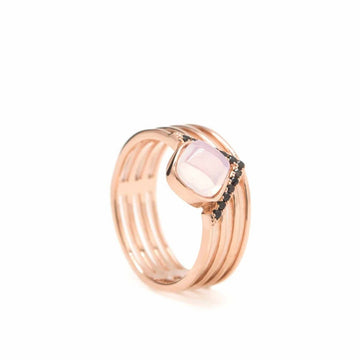 Anillos con piedras diseño de rombo con circonitas