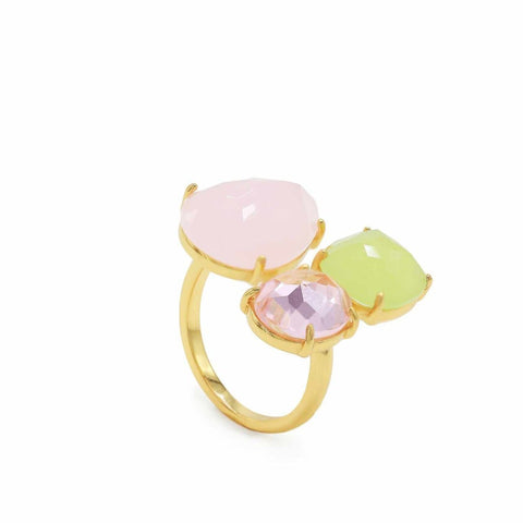 Anillos con piedras en plata triple motivo-LINEARGENT