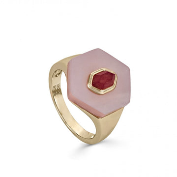 Anillos con piedras en tono ''lightorange'' y piedra semipreciosa