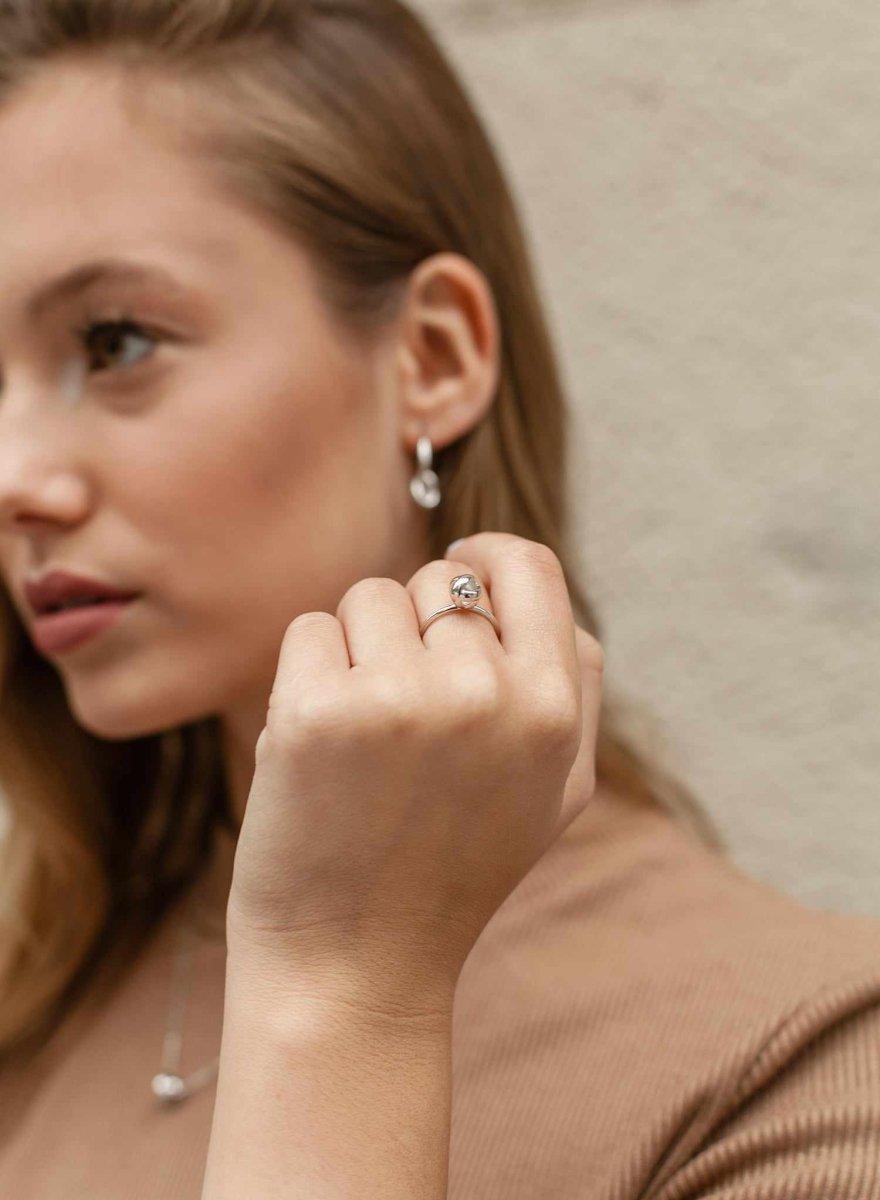 Anillos finos de plata diseño de nudo-LINEARGENT