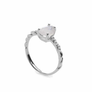 Anillos finos diseño cuarzo adamantino y circonitas