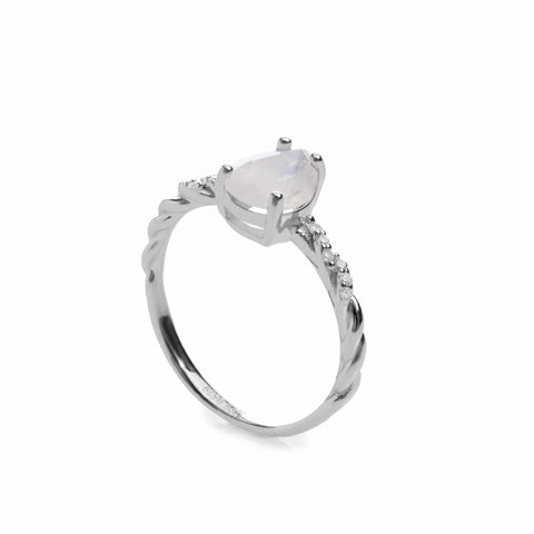 Anillos finos diseño cuarzo adamantino y circonitas-LINEARGENT