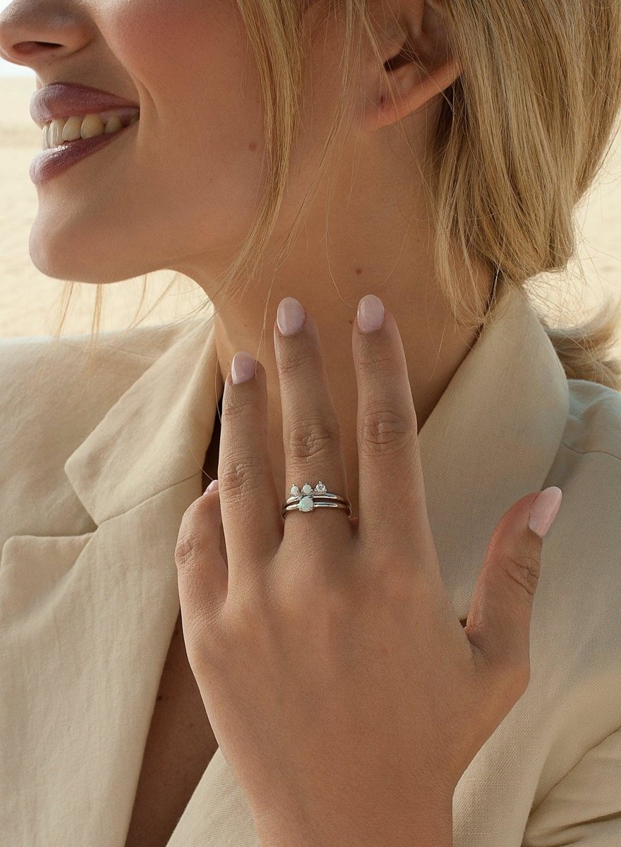 fins design double de quartz adamantin et zircon