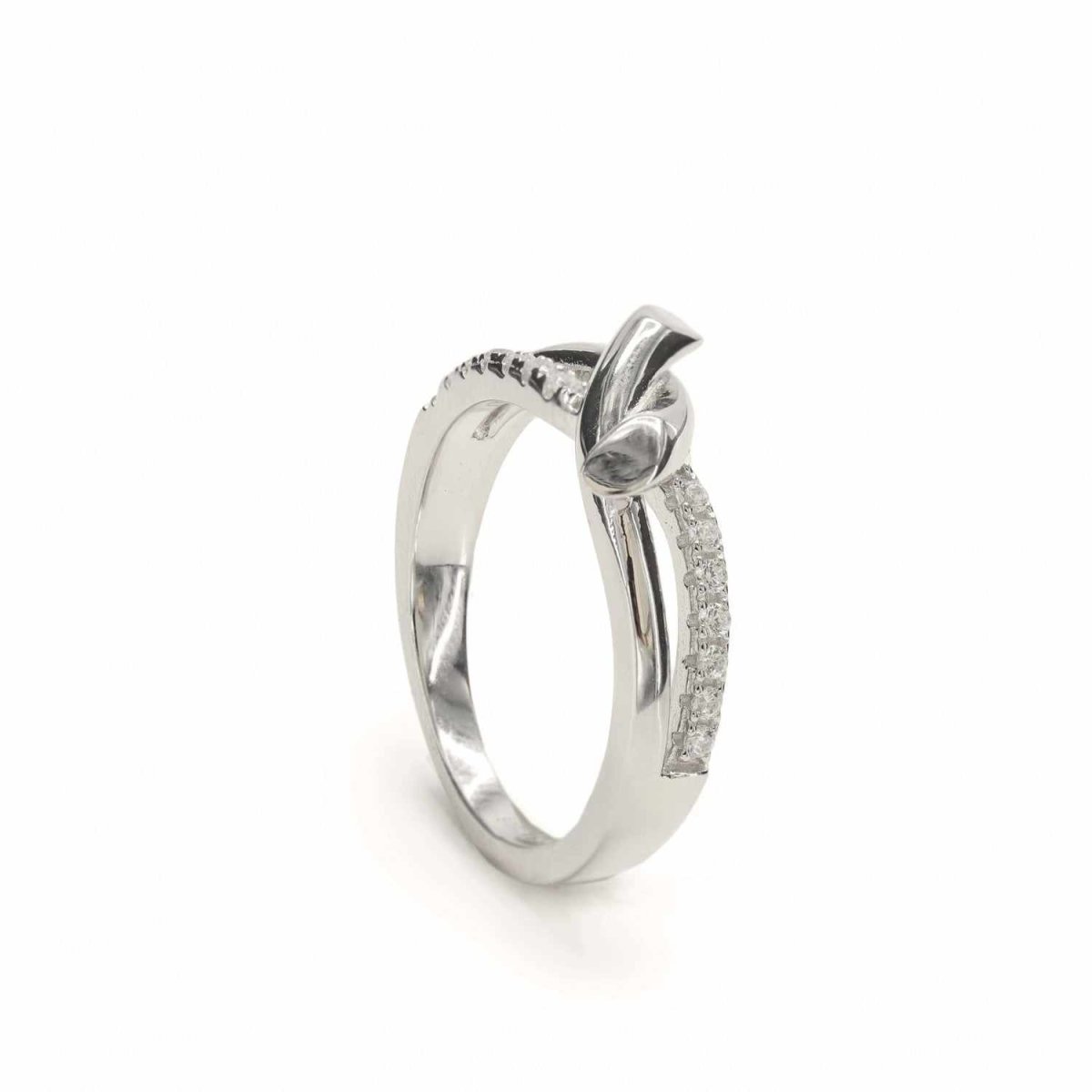 bagues fins motif de nudo et zirconsLINEARGENT