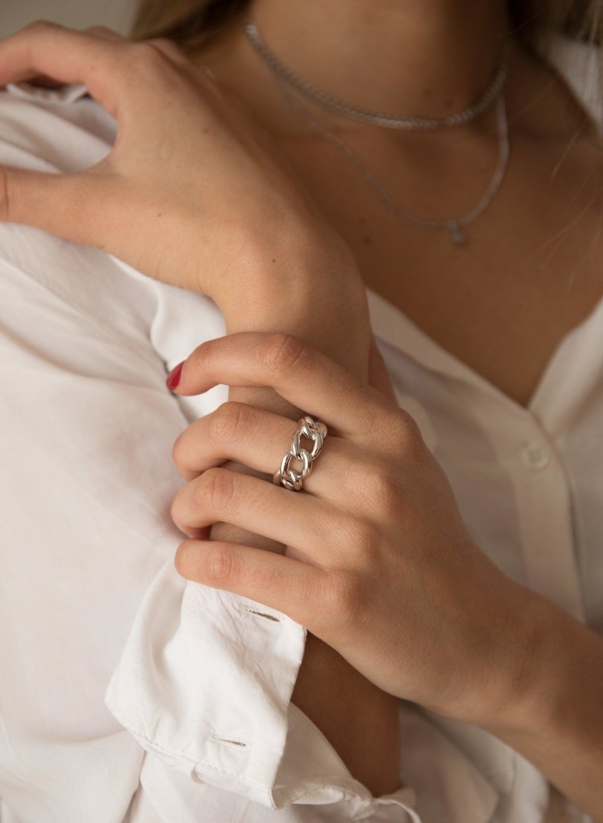 grandes  baguesavec maillons larges et arrondis