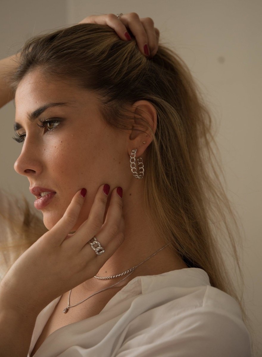 grandes  baguesavec maillons larges et arrondis