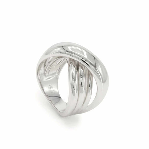 grandes  baguesde argent avec design LINEARGENT