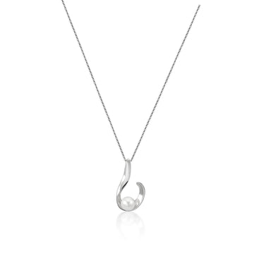 Colgante perlas diseño lágrima abierta con perla