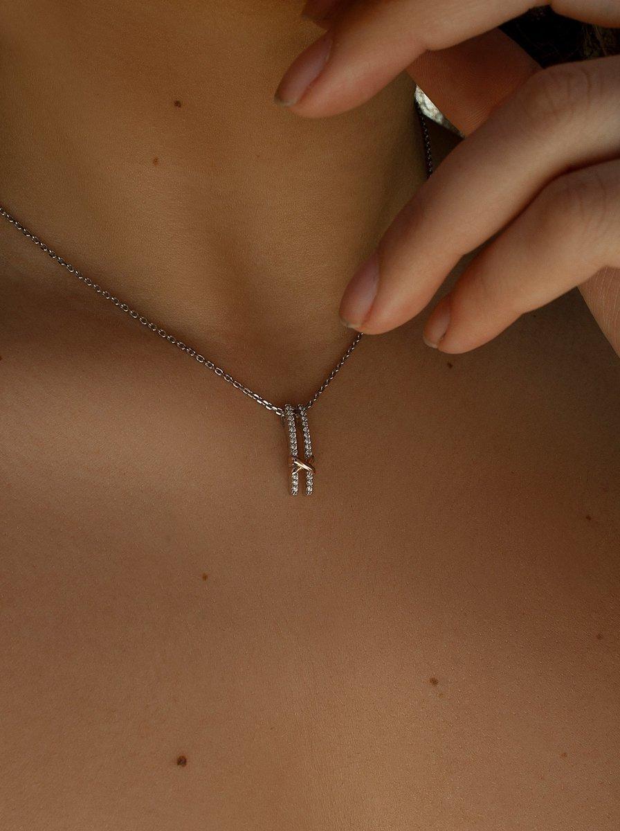 pendentifs bicolore argent fino avec clip or  plated LINEARGENT