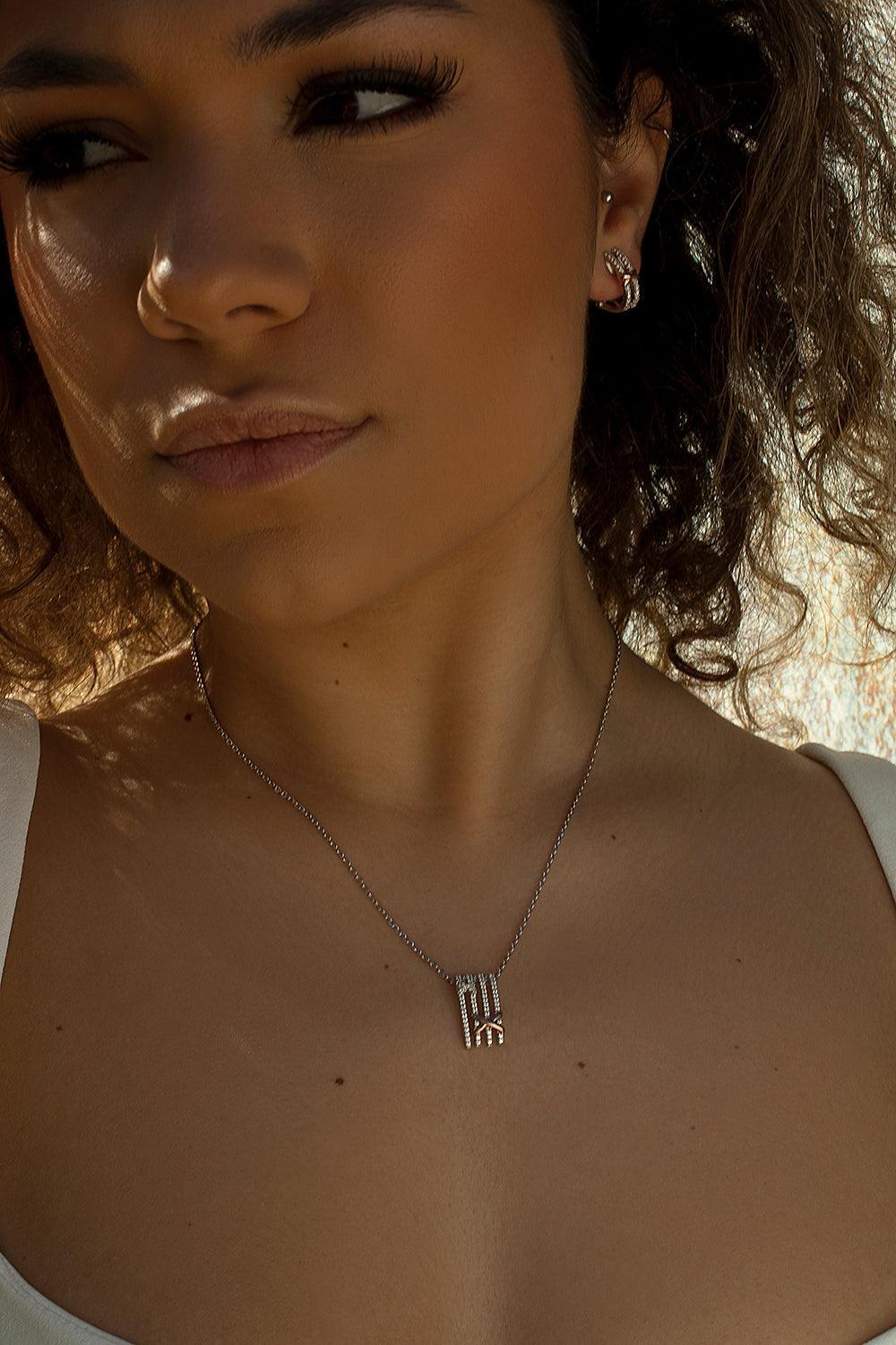 pendentifs bicolore argent cross pendentifs  et LINEARGENT