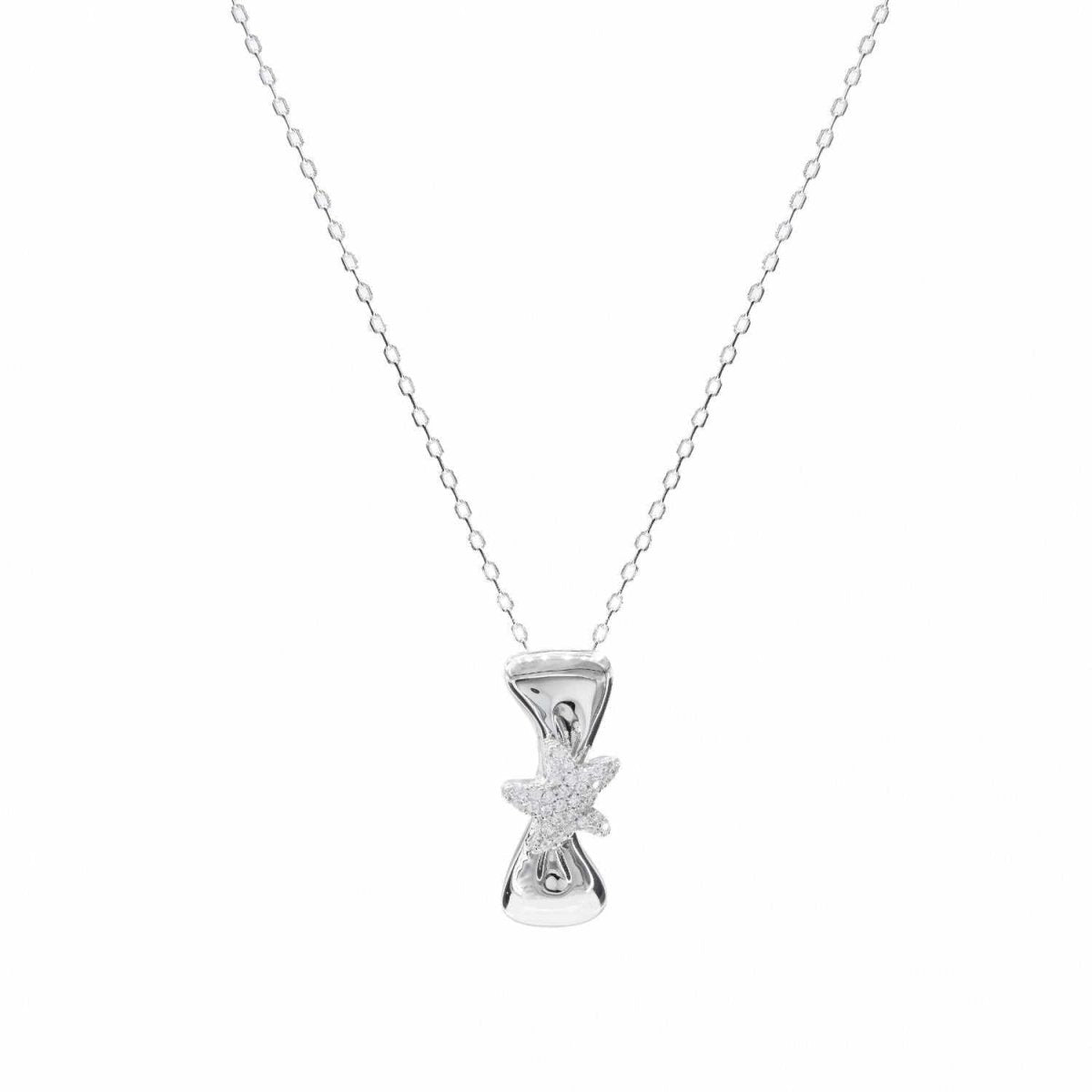 petits pendentifs de argent avec de motif  enétoile au centre et étoile zircons-LINEARGENT