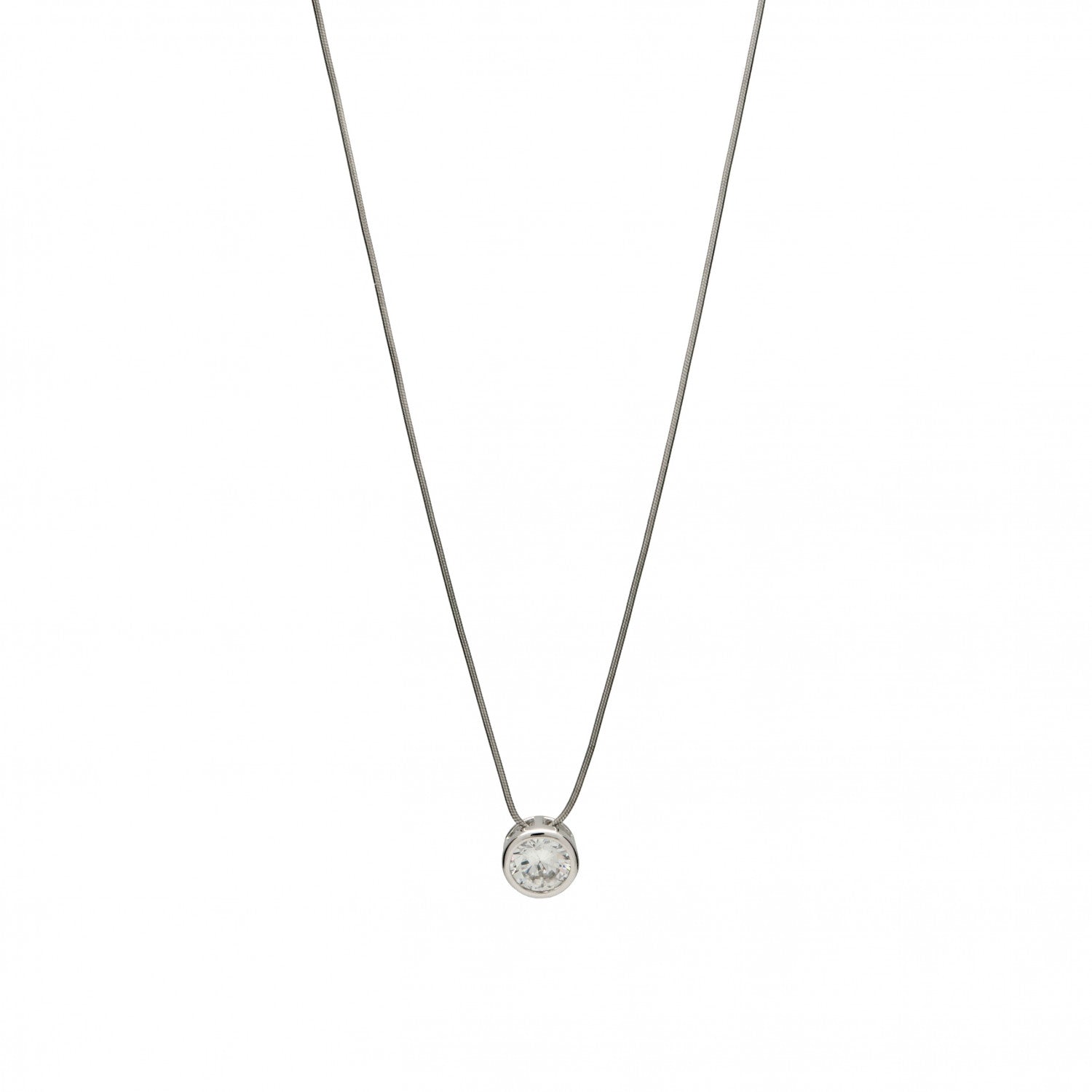 Colgantes pequeños diseño de circonita central-LINEARGENT