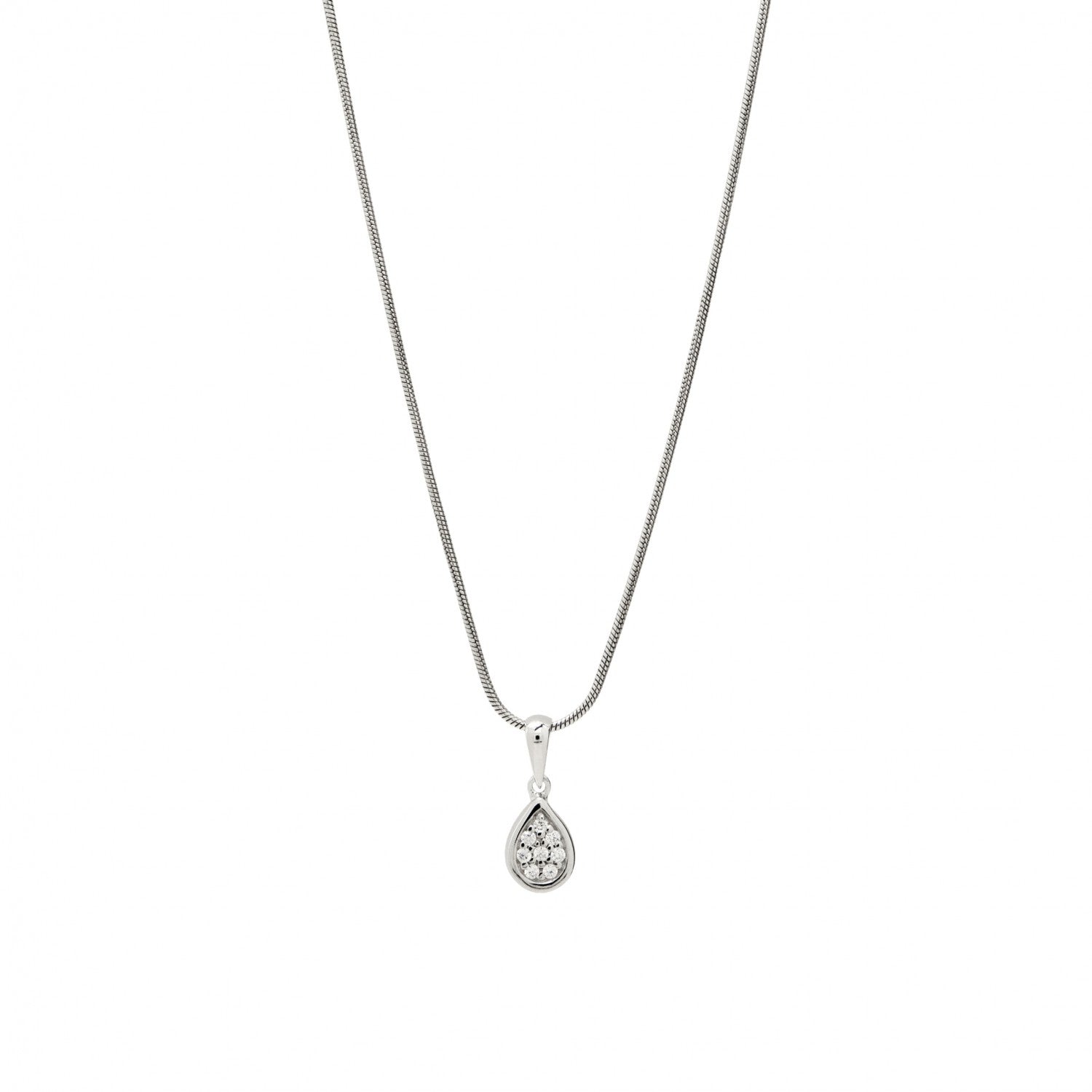 petits pendentifs design goutte avec zircons-LINEARGENT