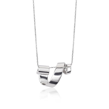 Colgantes plata originales diseño espiral curva