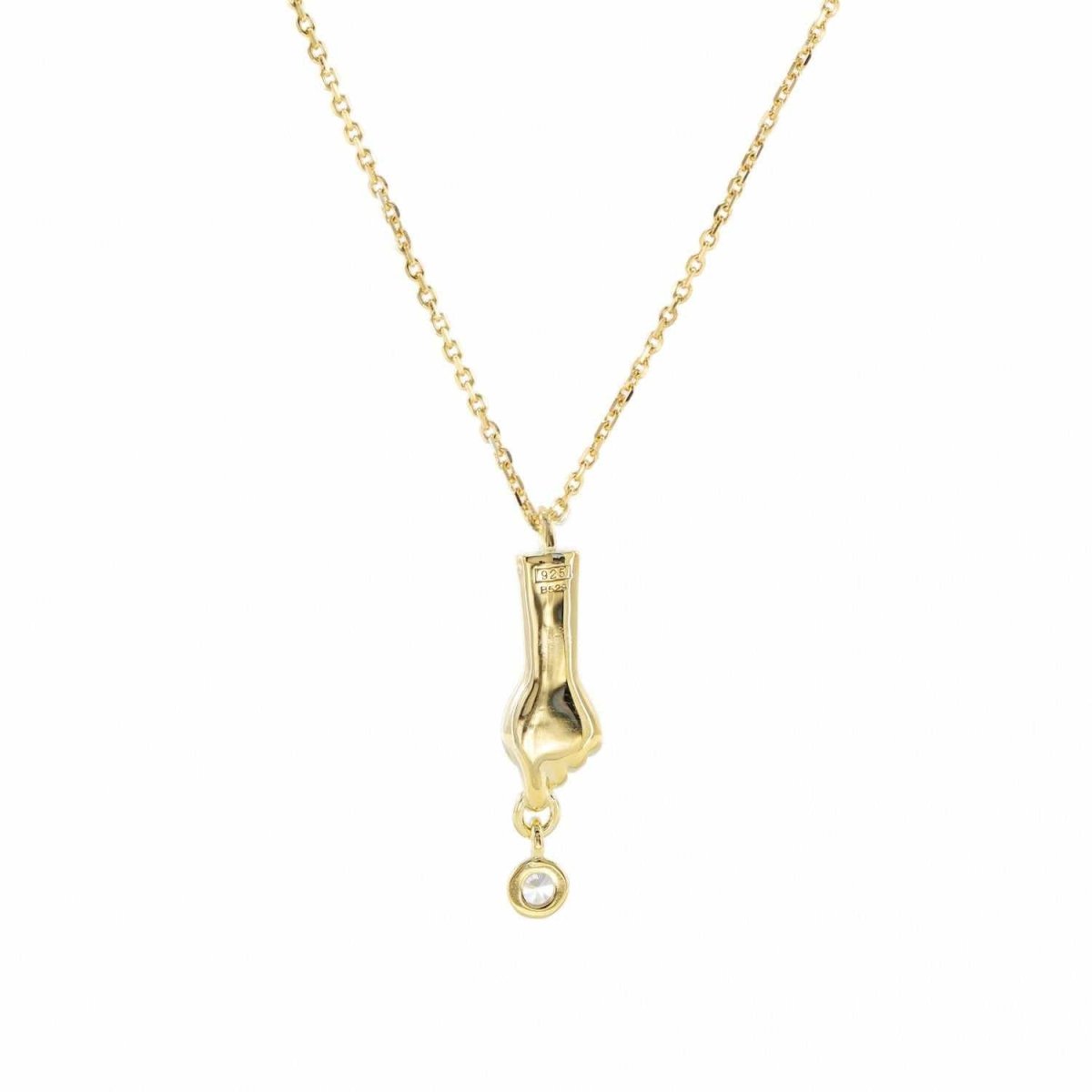 Colgantes plata originales diseño mano con circonita-LINEARGENT