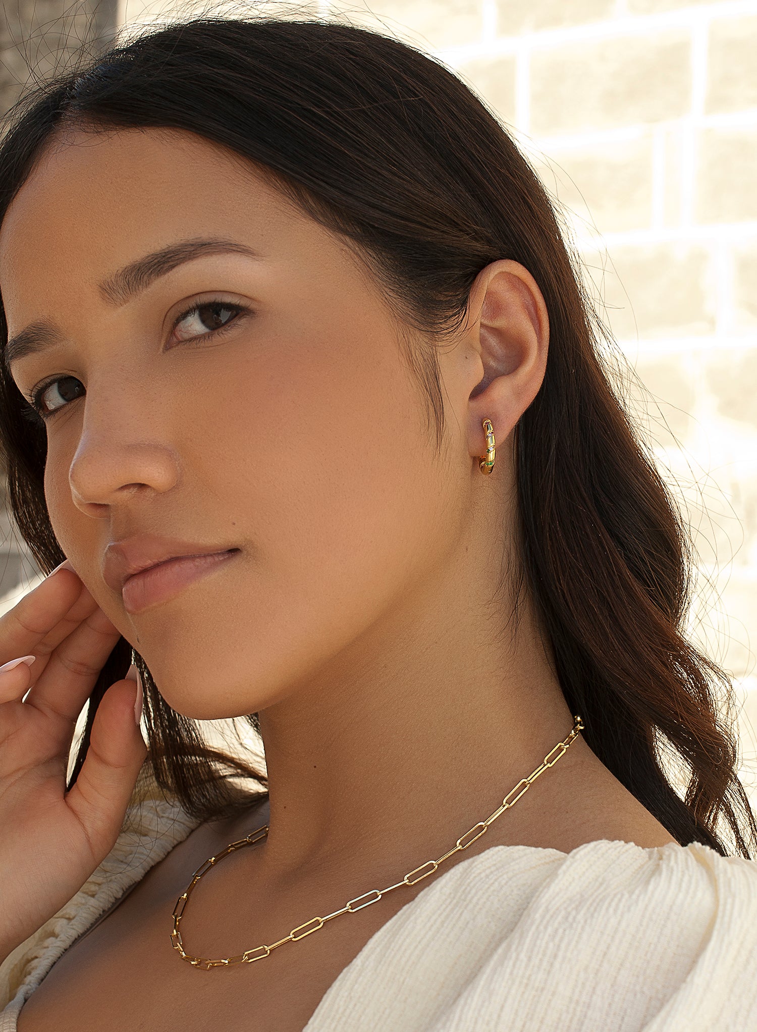 Collar cadena diseño de eslabones rectangulares