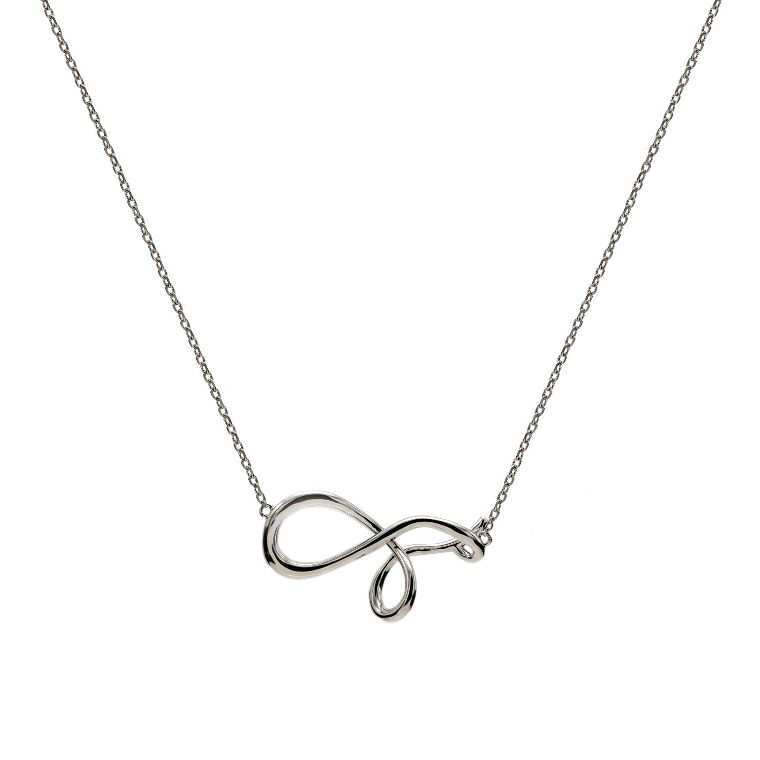 Collares con colgantes en plata estilo liquido entrelazado-LINEARGENT